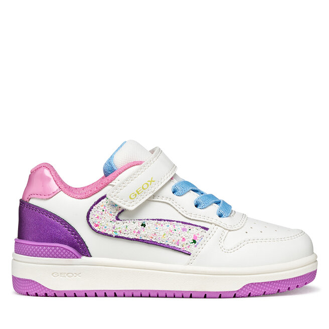 Sneakersy Geox J Washiba Girl J55HXA 054AJ C1Z8H D Biały - dziewczęce
