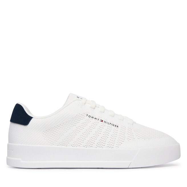 Sneakersy Tommy Hilfiger Th Court Knit FM0FM05823 Biały - męskie