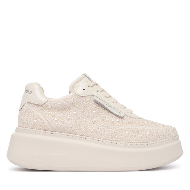 Sneakersy KARL LAGERFELD Anakapri KL63523 Kremowy - kobiece