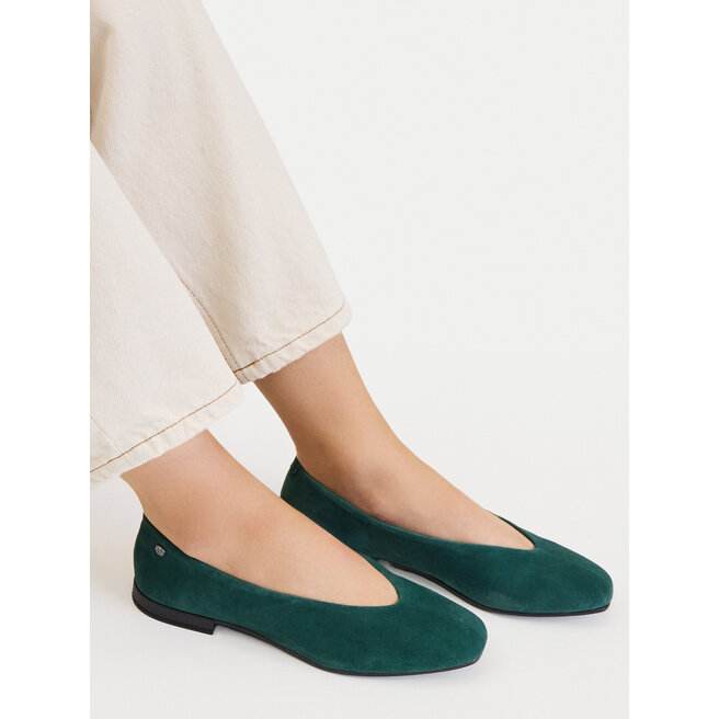 Baleriny Lasocki CEO-RST-ROMI-67W Zielony ciemny -