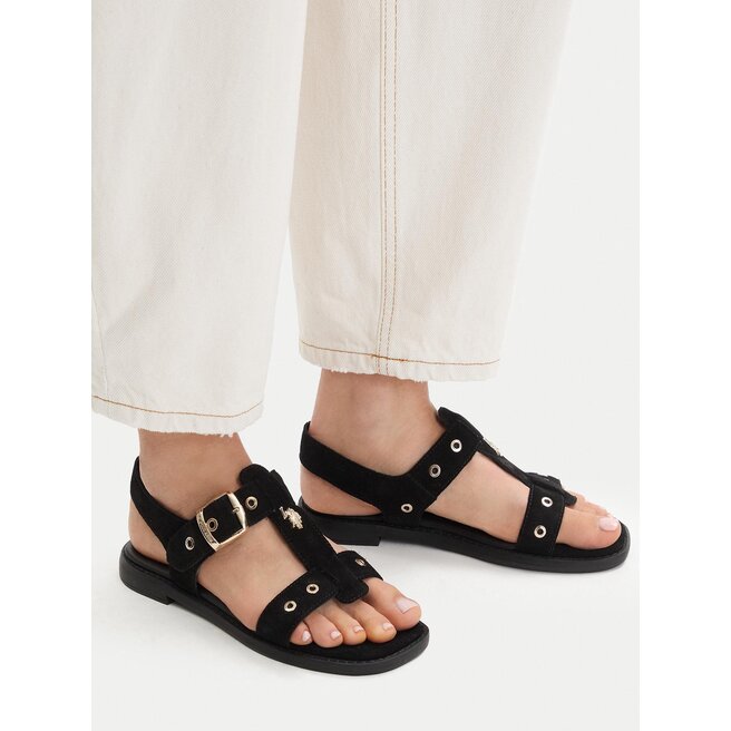 Sandały U.S. Polo Assn. EO-ALYS001W/6S1 Czarny - kobiece
