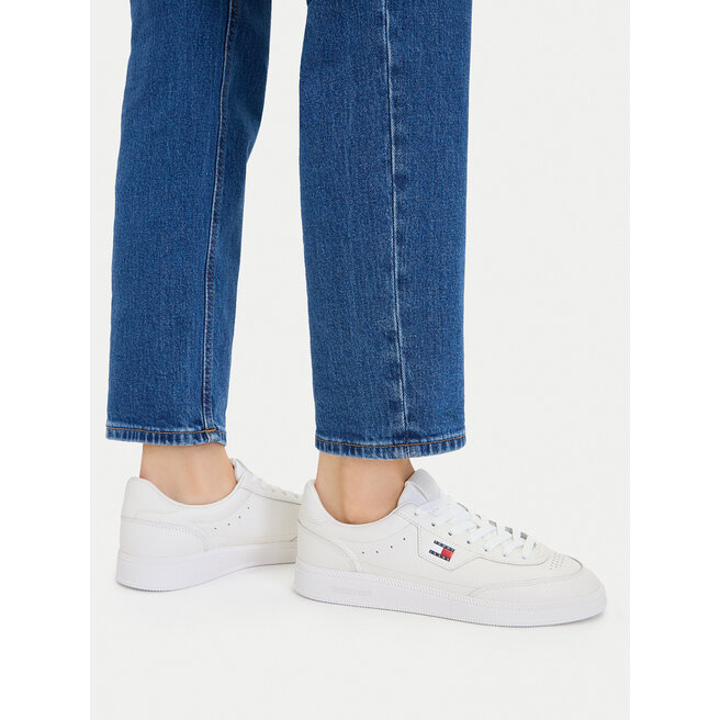 Sneakersy Tommy Jeans The Greenwich Edge Ltr EN0EN03049 Biały - kobiece