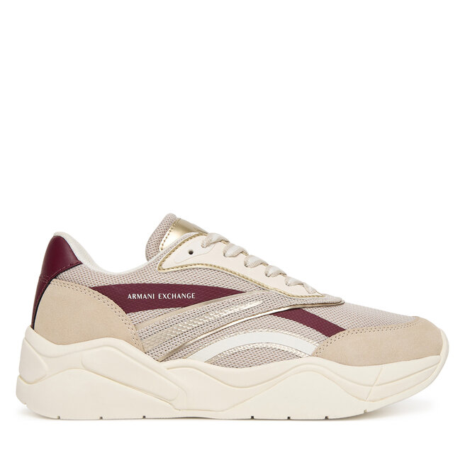 Sneakersy Armani Exchange XW001618 AF17444 MZ288 Beżowy - kobiece