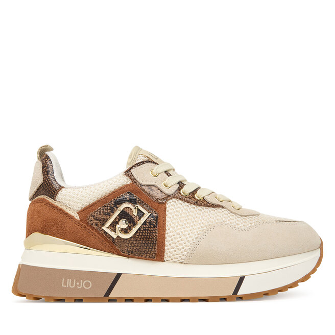 Sneakersy Liu Jo Maxi Wonder BF5009 PX684 Beżowy - kobiece