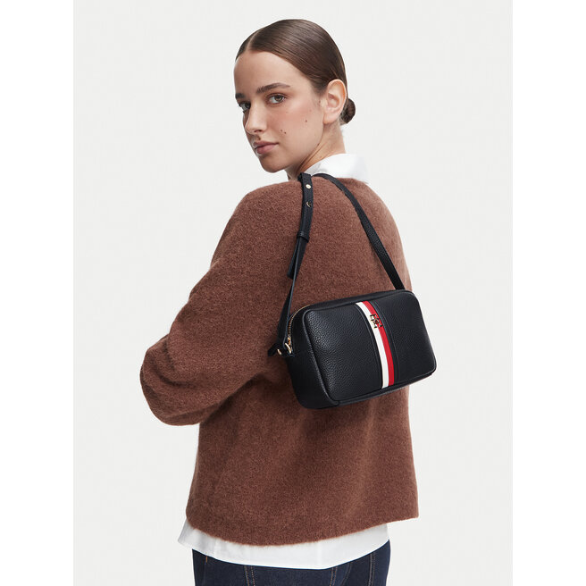 Torebka Tommy Hilfiger Th Corp Ess Camera Bag AW0AW19333 Granatowy -
