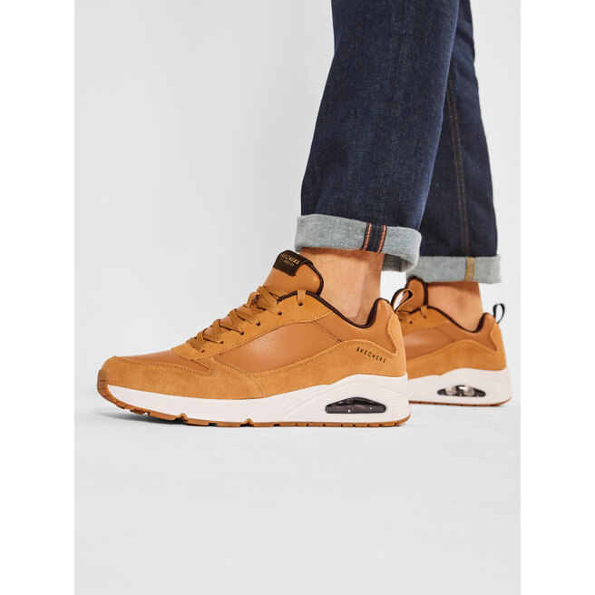 Sneakersy Skechers Uno-Stacre 52468/WSK Brązowy - męskie