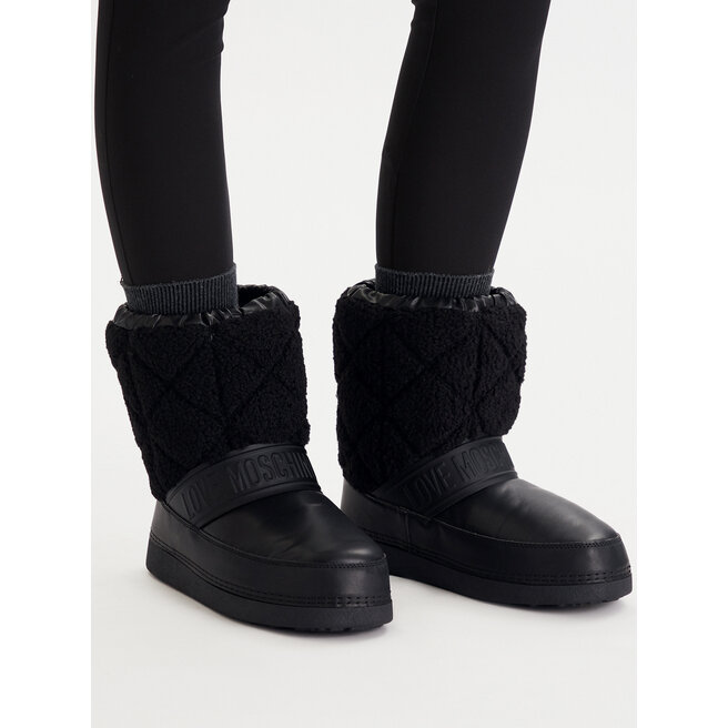 Śniegowce LOVE MOSCHINO JA24422G0NISJ00Bcz Czarny - kobiece