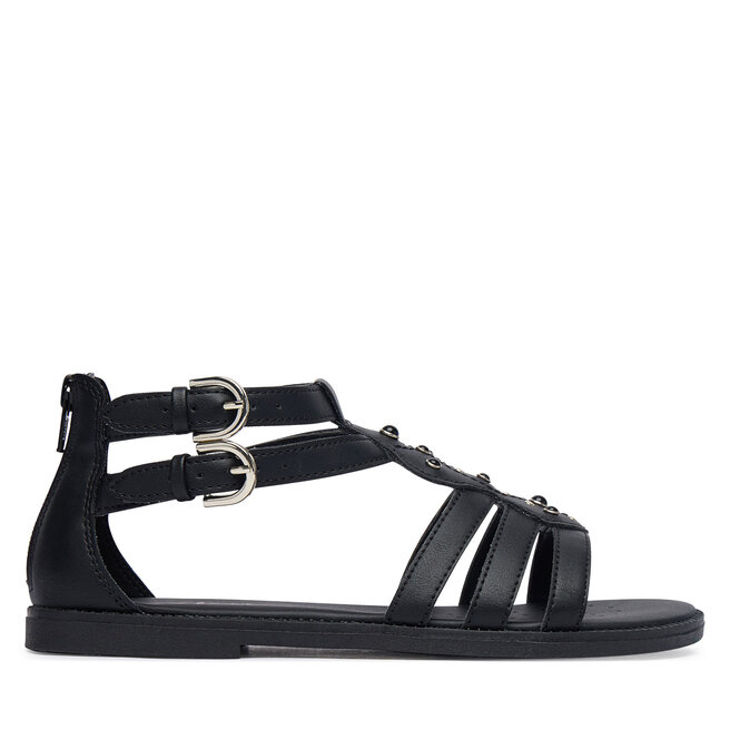 Sandały Geox Jr Sandal Karly J6535D 000BC C9258 D Czarny - dziewczęce