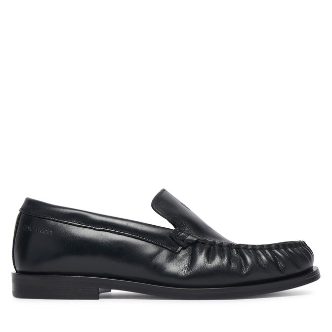 Mokasyny Calvin Klein Round Essential Loafer Lth HW0HW03195 Czarny -