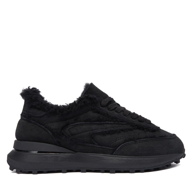Sneakersy D.A.T.E. Athleta Shearling W431-AT-TD Czarny - kobiece