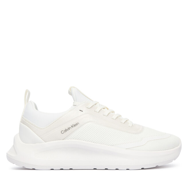 Sneakersy Calvin Klein Light Eva Run Laceup Sock Jelly HW0HW03434 Biały - kobiece