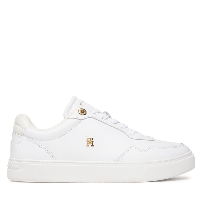 Sneakersy Tommy Hilfiger Casual Cupsole Sneaker FW0FW09022 Biały - kobiece