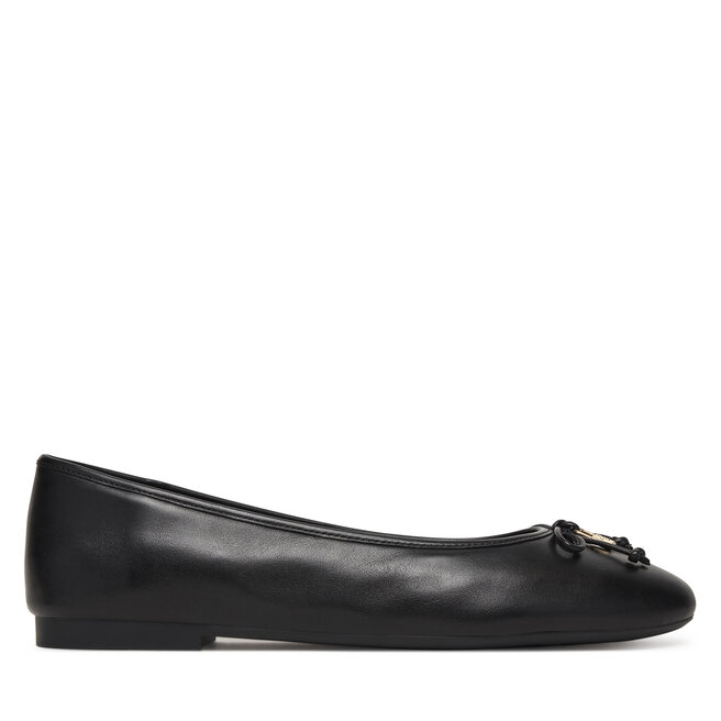 Baleriny Tommy Hilfiger Smooth Lthr Ballet FW0FW09006 Czarny -