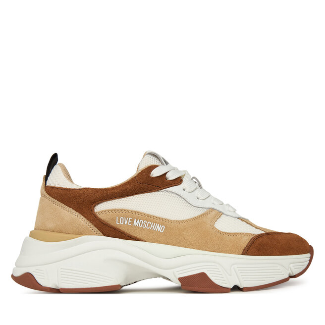 Sneakersy LOVE MOSCHINO JA15246G0NIQF10B Beżowy - kobiece