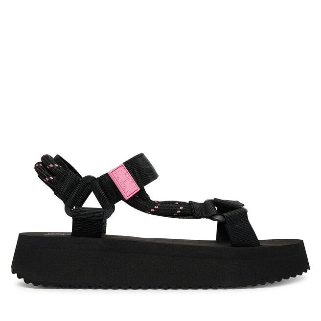 Sandały Tommy Jeans Tjw Eva Rope Sandal EN0EN02970 Czarny - kobiece
