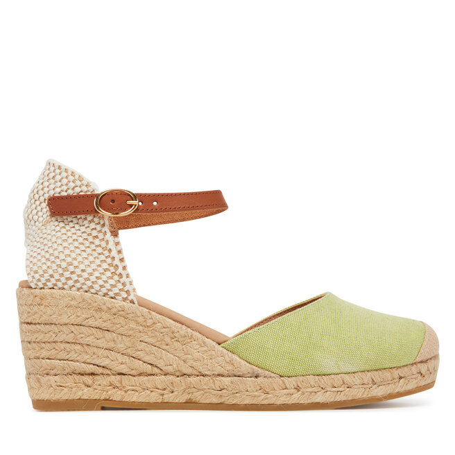 Espadryle Genuins Carina Canvas G106388 Zielony - kobiece
