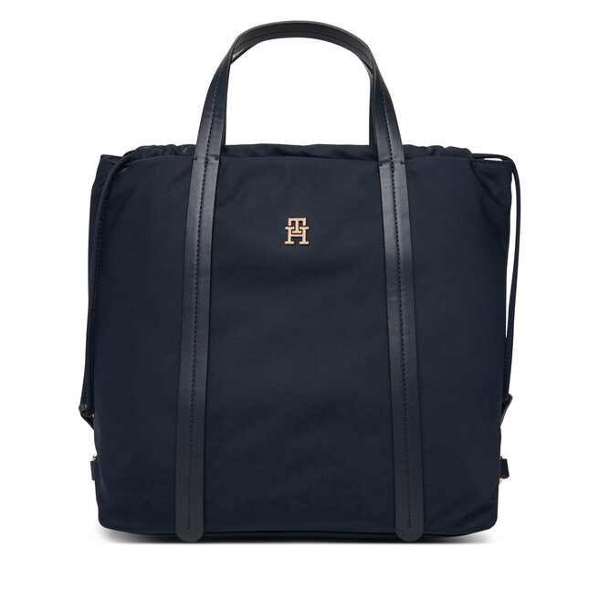 Plecak Tommy Hilfiger Th Soft Nylon Tote/Backpack AW0AW19029 Granatowy -