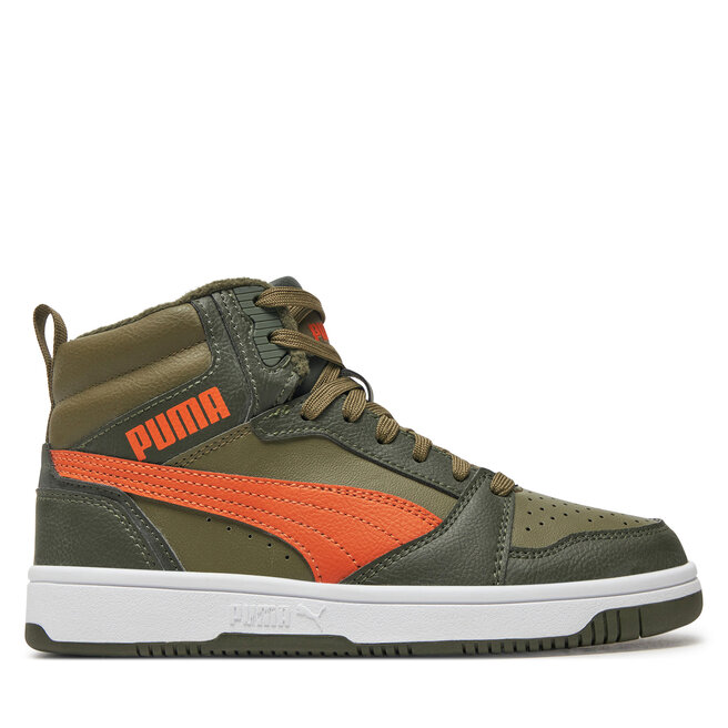 Sneakersy Puma Rebound V6 Mid Wtr Jr 394685 05 Khaki - chłopięce