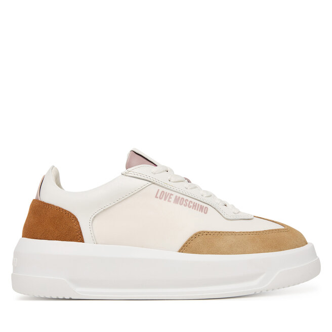Sneakersy LOVE MOSCHINO JA15215G1PINH10C Biały - kobiece