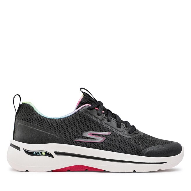 Sneakersy Skechers Go Walk Arch Fit 124868/BKHP Czarny - kobiece