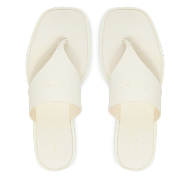 Japonki Calvin Klein Toepost Tpu Slide HW0HW02836 Écru -