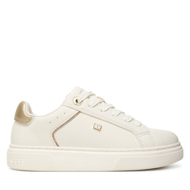 Sneakersy Tommy Hilfiger Low Cut Lace-Up T3A9-34248-1355 S Biały - chłopięce
