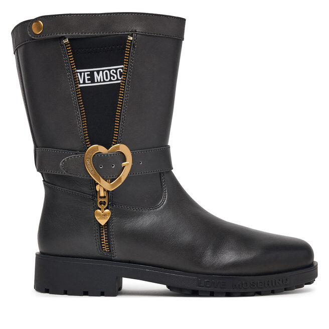 Botki LOVE MOSCHINO JA24174G0PIJ100A Czarny - kobiece