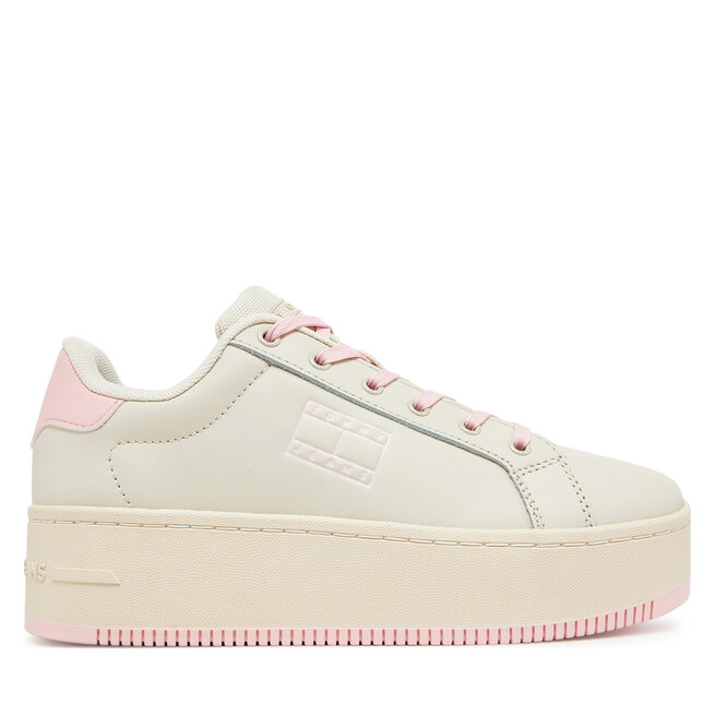 Sneakersy Tommy Jeans Tjw Flatform Ess EN0EN02518 Różowy - kobiece