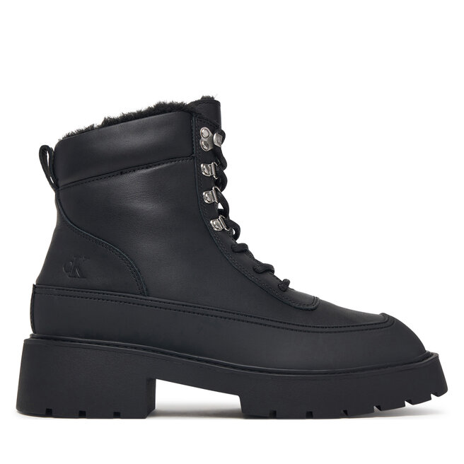 Trzewiki Calvin Klein Chunky Hiking Lup Boot Lth Wl Em HW0HW03204 Czarny - kobiece
