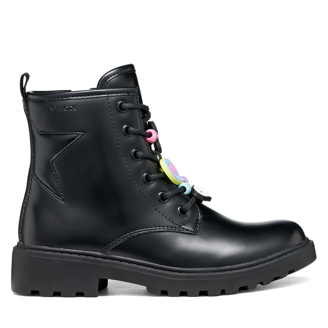 Trzewiki Geox J Casey Girl J9420G 000CN C9240 S Czarny - dziewczęce
