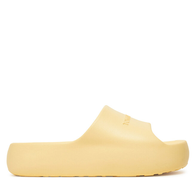 Klapki Tommy Jeans Tjw Chunky Pool Slide Ess EN0EN02879 Żółty -