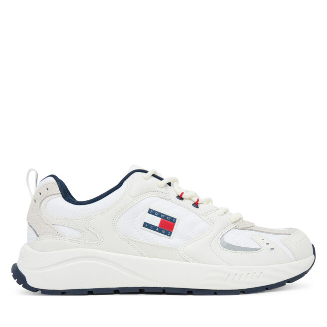 Sneakersy Tommy Jeans Tjm Runner EM0EM01581 Écru - męskie