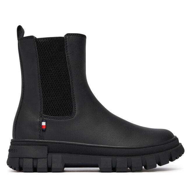 Botki Tommy Hilfiger T3X5-35295-1355 M Czarny - dziewczęce