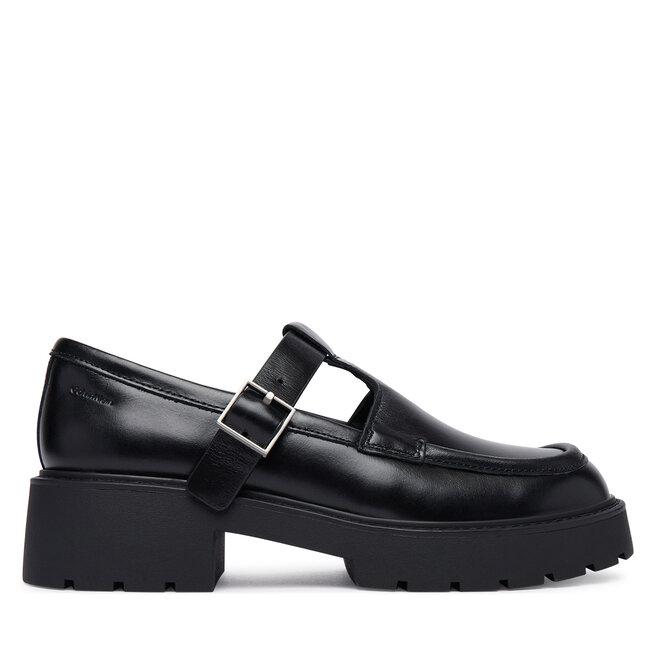 Loafersy Calvin Klein Chunky Loafer Tbar Pol Lth HW0HW03046 Czarny - kobiece