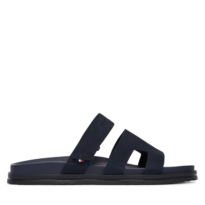 Klapki Tommy Hilfiger Adjustable Premium Suede FM0FM05774 Granatowy -