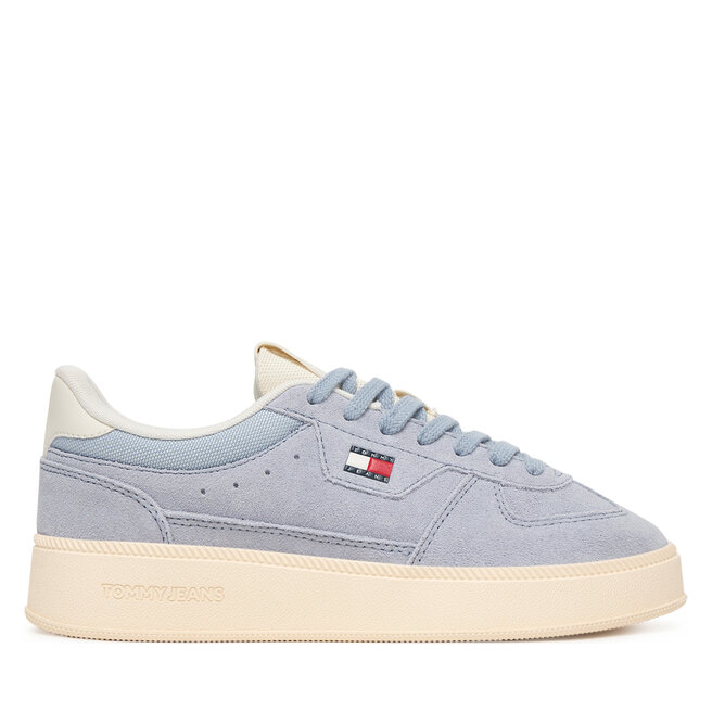 Sneakersy Tommy Jeans The Greenwich Edge Max Suede EN0EN02989 Niebieski - kobiece