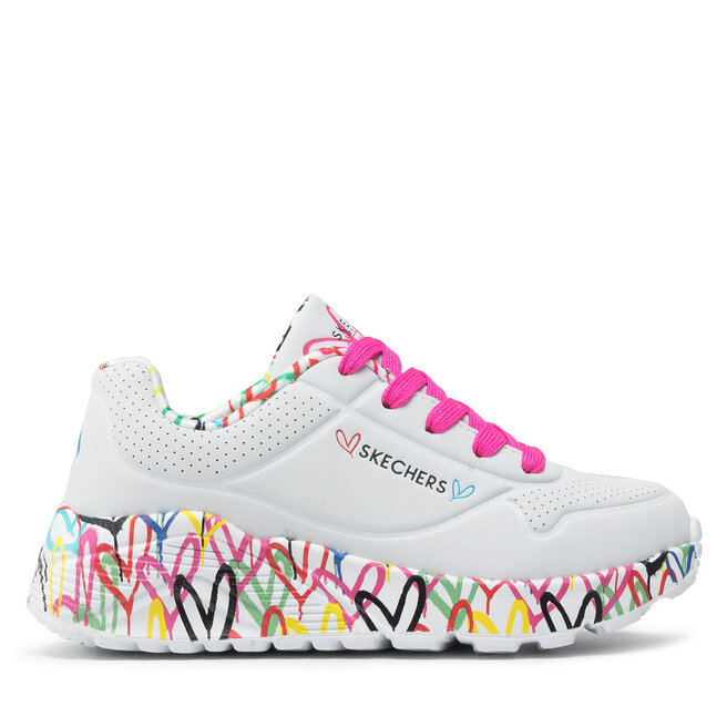 Sneakersy Skechers Lovely Luv 314976L/WMLT Biały - dziewczęce