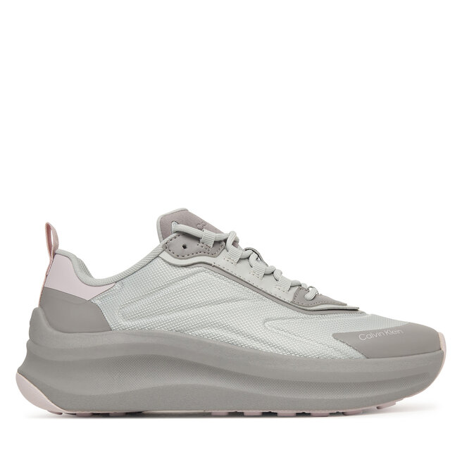 Sneakersy Calvin Klein Chunky Runner Laceup Hf Blst Ny HW0HW03111 Szary - kobiece