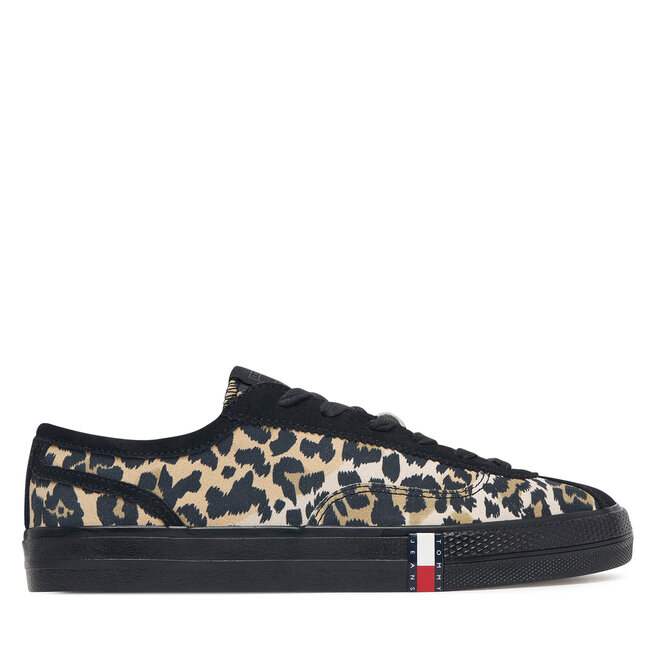 Sneakersy Tommy Jeans Archive Y2K Cheetah EN0EN03145 Brązowy - kobiece
