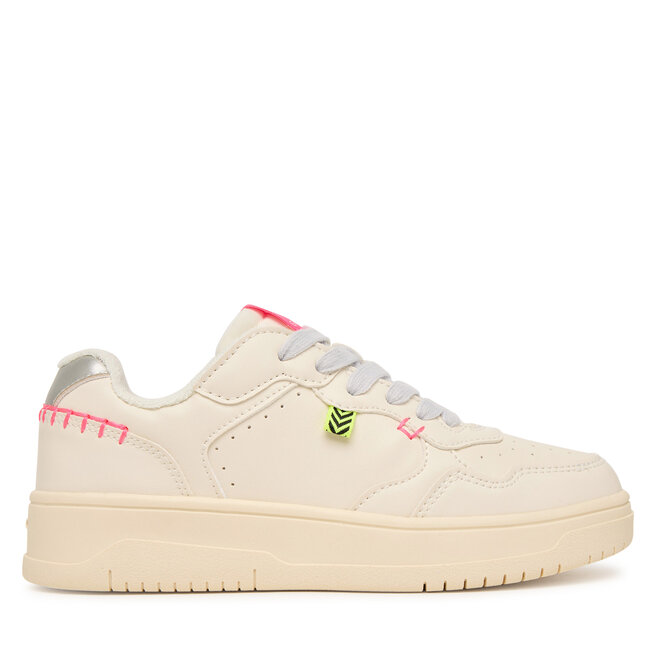 Sneakersy Geox J Lestrella Girl J56NLC 000BC C1M1W S Écru - dziewczęce