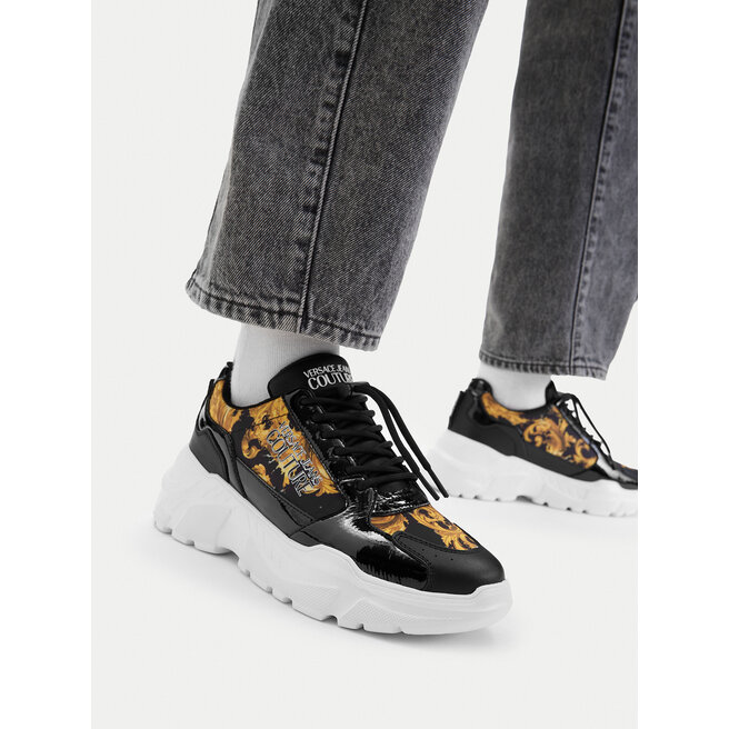 Sneakersy Versace Jeans Couture 80VA3SC7 ZSD94 G89 Czarny - kobiece