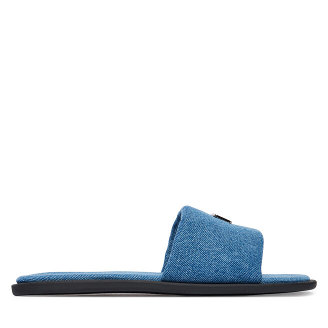 Klapki Tommy Jeans Tjw Padded Denim Casual Slide EN0EN03020 Niebieski -
