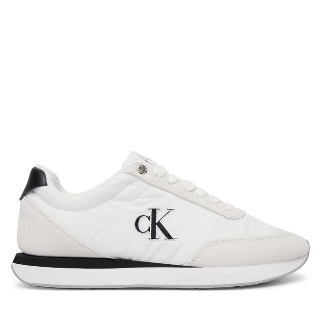Sneakersy Calvin Klein Retro Runner Ess Mix Mat Wmn YW0YW01990 Biały - kobiece