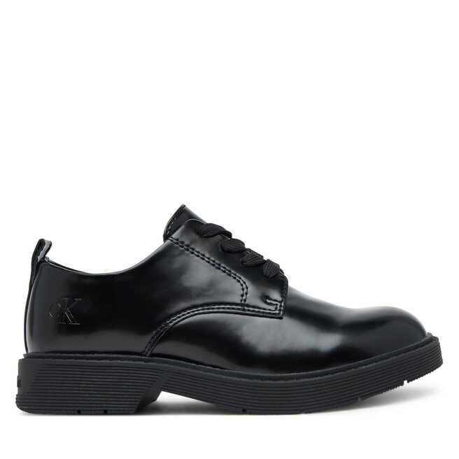 Oxfordy Calvin Klein Low Cut Lace-Up Shoe V3X4-83182-1453 S Czarny - dziewczęce