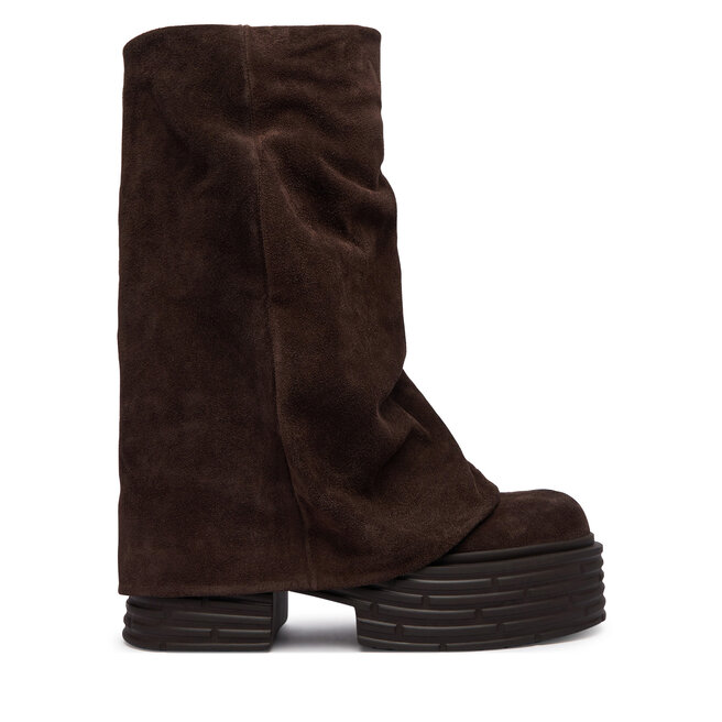 Botki AGL Lowboot Fergus D783508PGK Zielony ciemny - kobiece