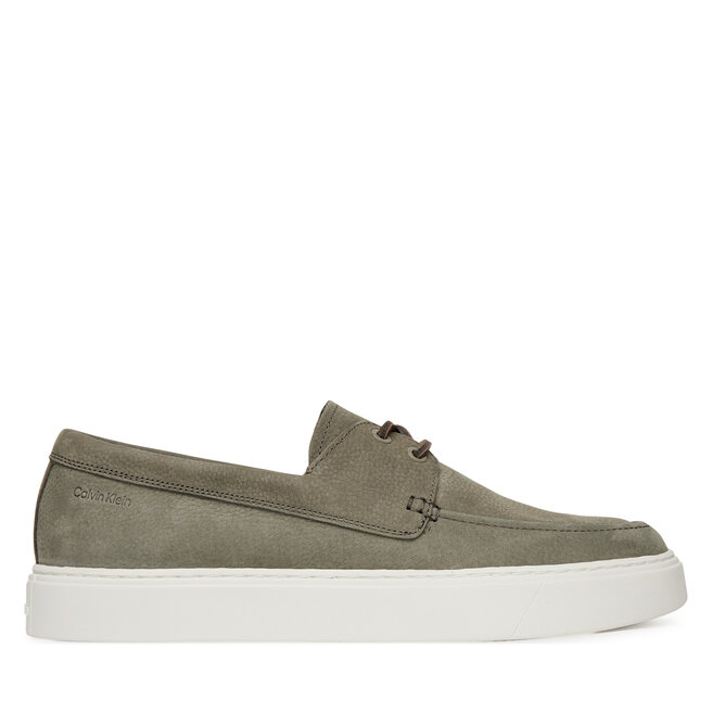 Półbuty Calvin Klein Hybrid Lace Up Boat Nu HM0HM01892 Zielony - męskie