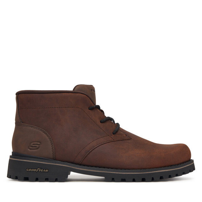 Trzewiki Skechers Quintero - Damien 205903/DKBR Brązowy - męskie