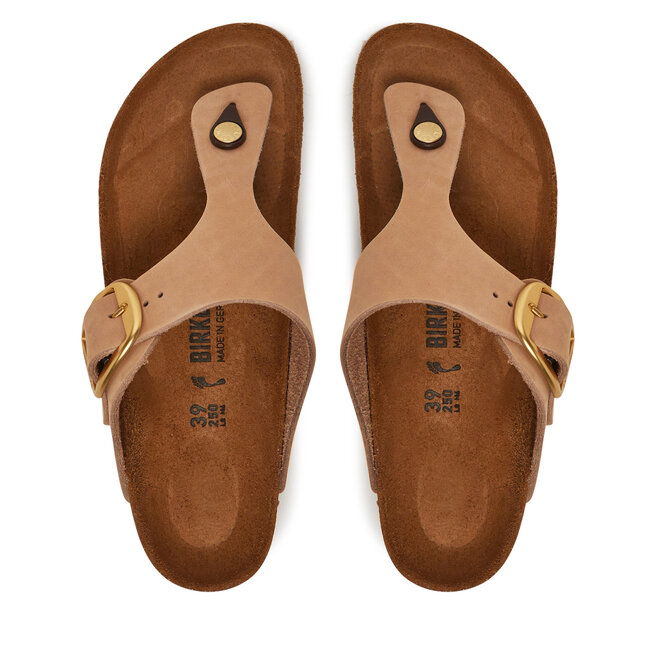 Japonki Birkenstock Gizeh Big Buckle LENB 1024007 Beżowy -