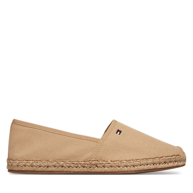 Espadryle Tommy Hilfiger Flag Canvas Espadrille FW0FW08541 Beżowy - kobiece