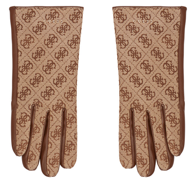 Rękawiczki Guess Noelle AW5644 POL02 Brązowy - kobiece